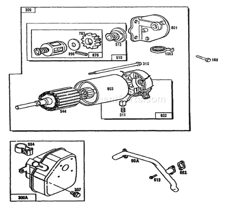 Page E Diagram and Parts List for 9374-0  Briggs and Stratton Generator